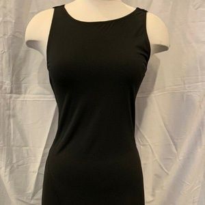 Hale Bob Black Drape Back Dress, Tie at Hem 6866